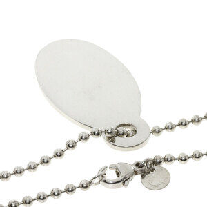 Tiffany to Oval Plate Necklace Silver